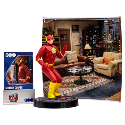 WB 100 The Big Bang Theory Sheldon as the Flash 6 Inch Movie Maniacs Figure by McFarlane