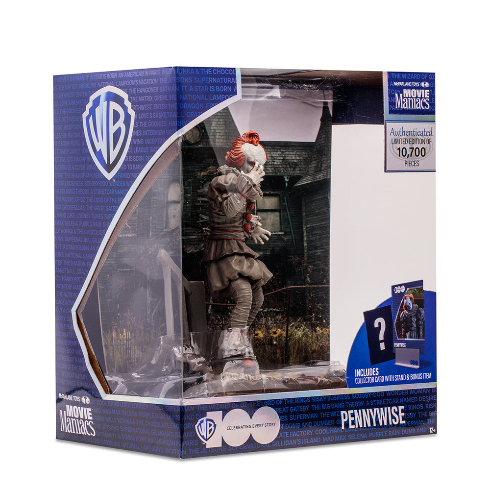 WB 100 Pennywise (IT Chapter Two) Movie Maniacs 6in Posed Figure