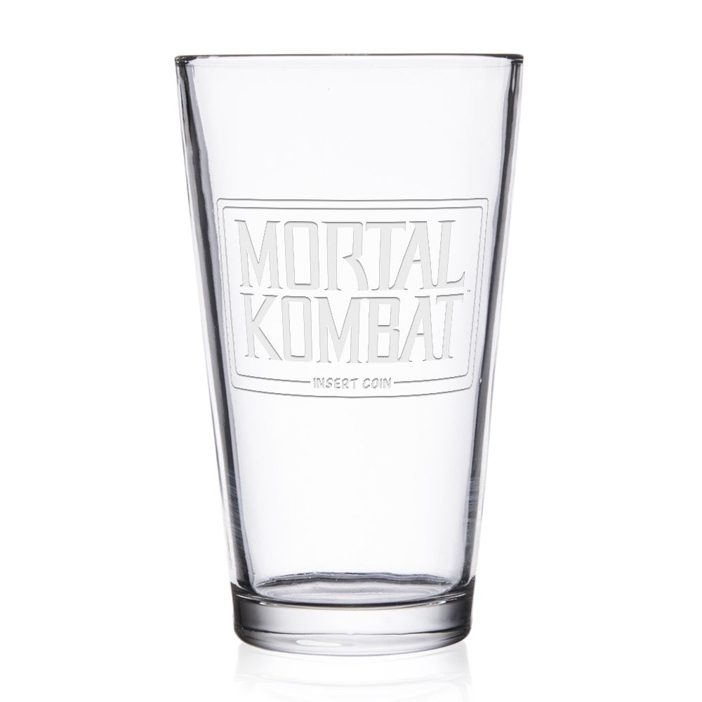 Mortal Kombat Insert Coin Laser Engraved Pint Glass