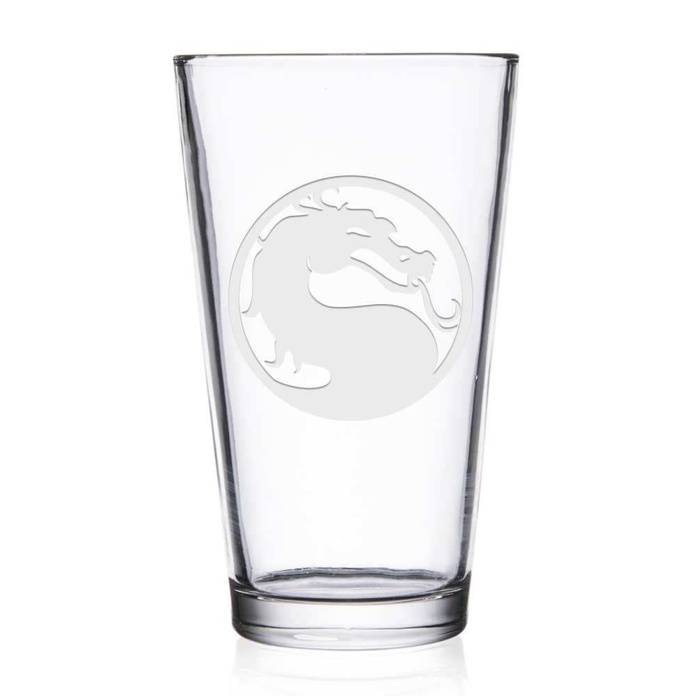 Mortal Kombat Insert Coin Laser Engraved Pint Glass