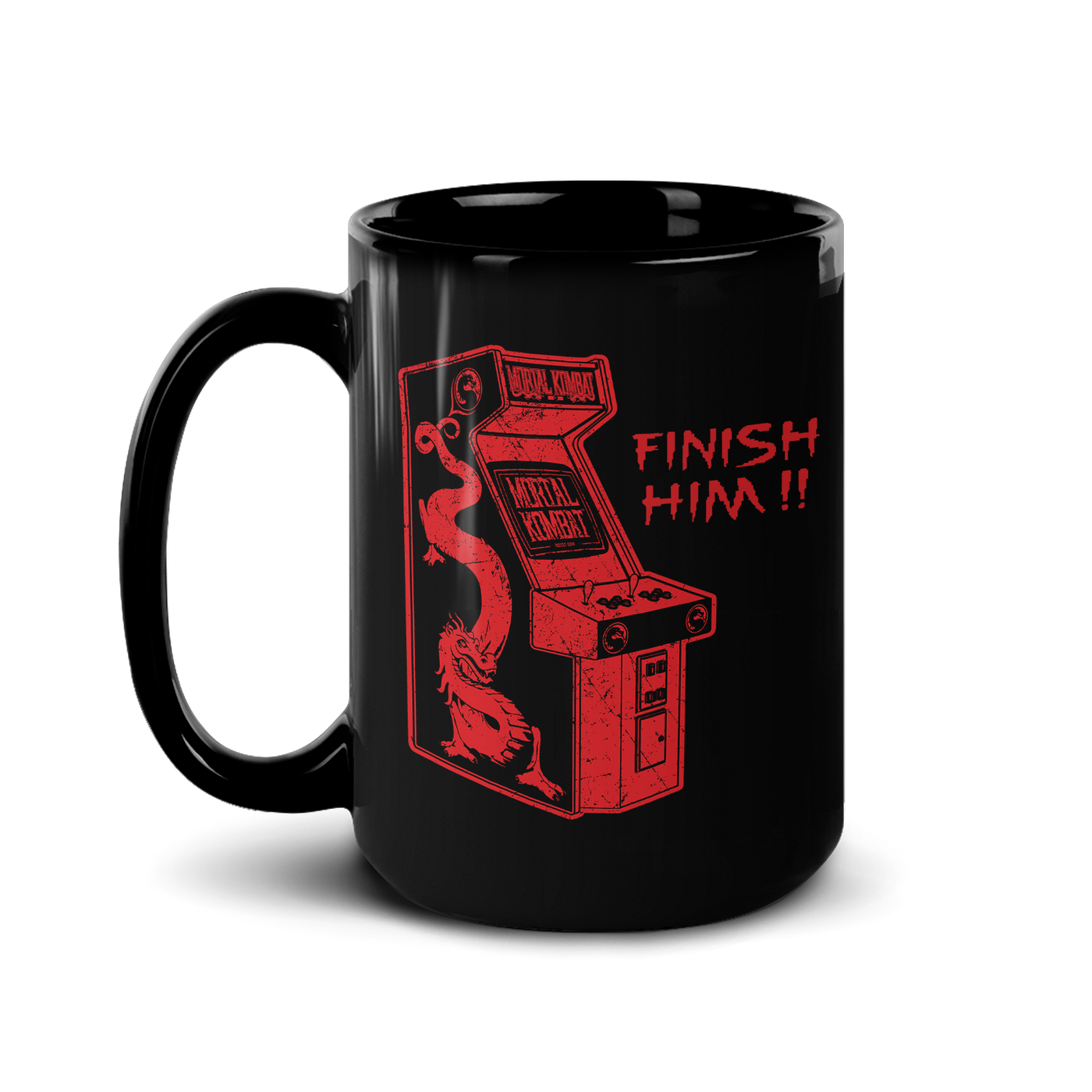 Mortal Kombat Finish Him Black Mug