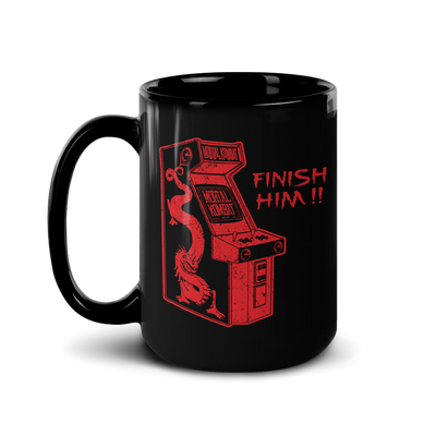 Mortal Kombat Finish Him Black Mug