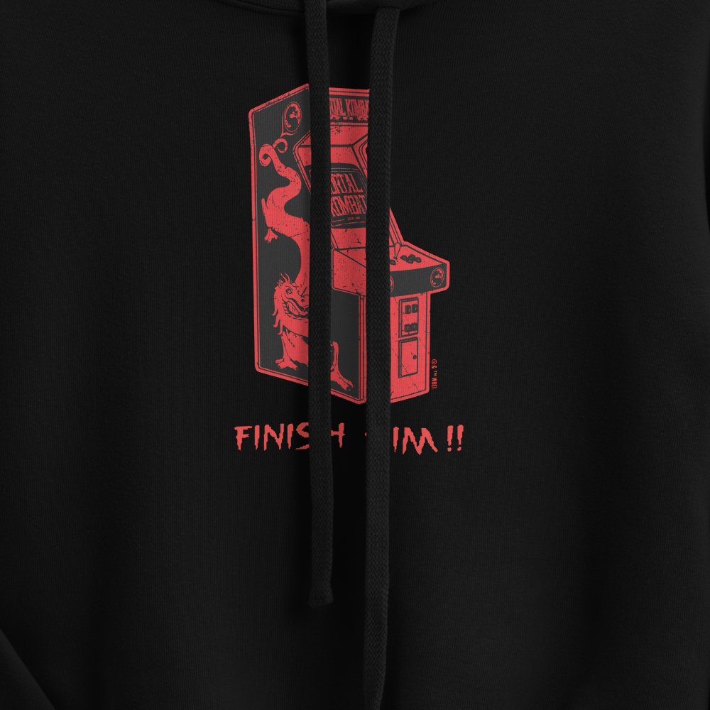 Mortal Kombat Finish Him Women's Fleece Crop Hooded Sweatshirt