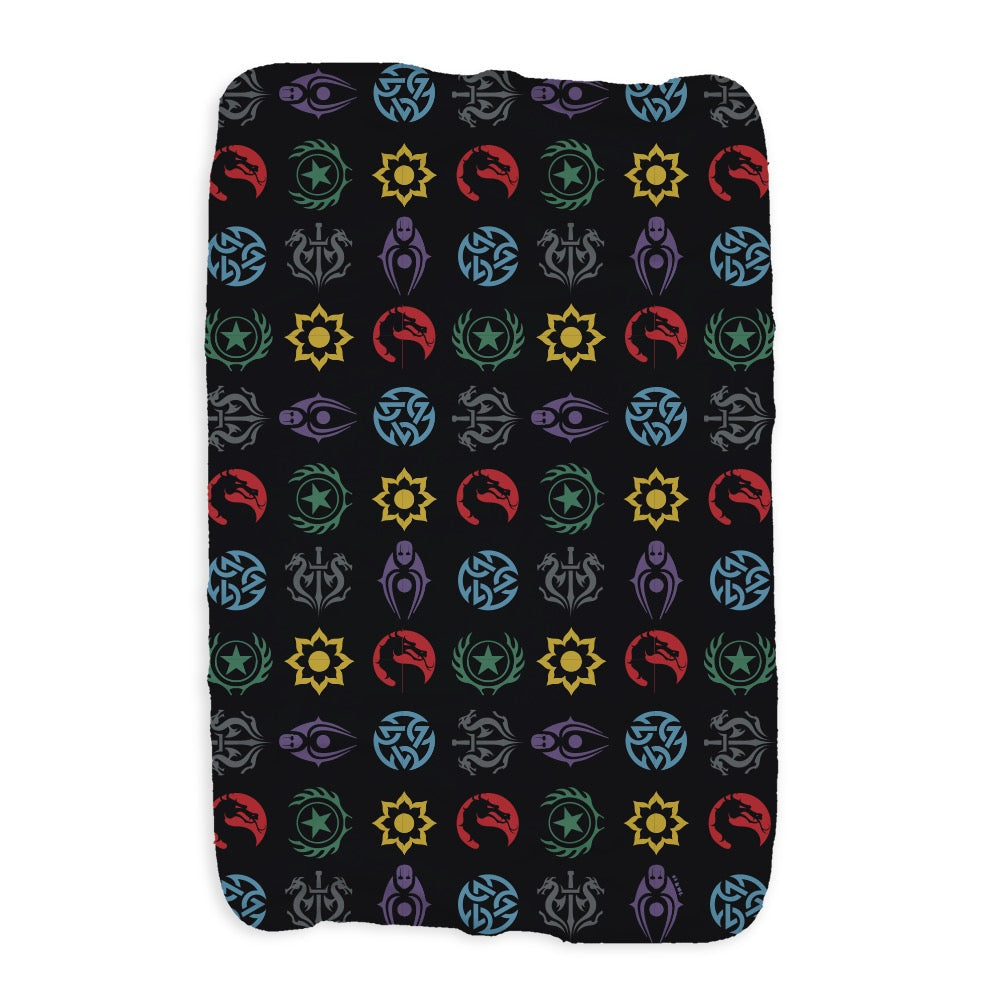 Mortal Kombat Emblem Pattern Sherpa Blanket