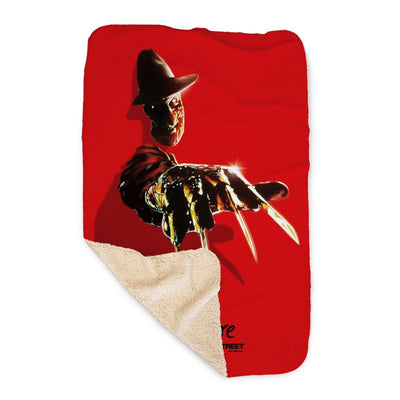 A Nightmare On Elm Street Freddy Airbrush Sherpa Blanket