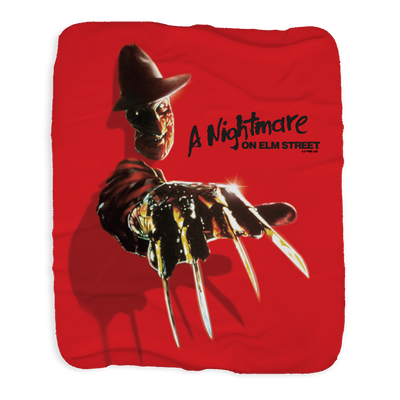 A Nightmare On Elm Street Freddy Airbrush Sherpa Blanket
