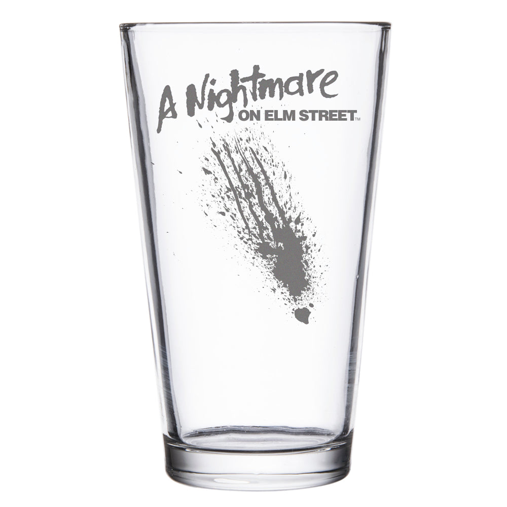 A Nightmare on Elm Street Logo Laser Engraved Pint Glass