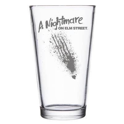 A Nightmare on Elm Street Logo Laser Engraved Pint Glass