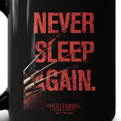 A Nightmare on Elm Street Never Sleep Again Black Mug