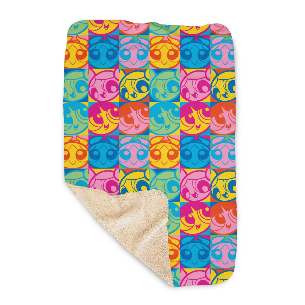 The Powerpuff Girls Pattern Sherpa Blanket