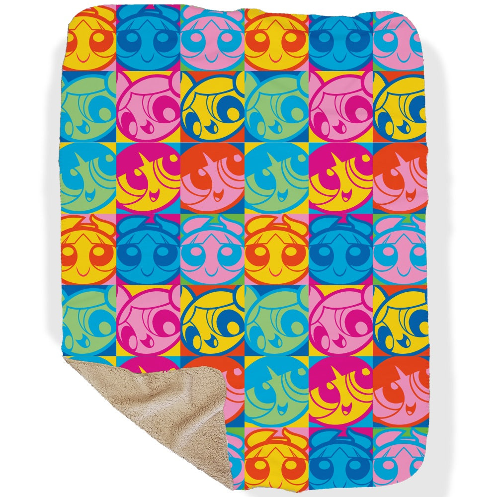The Powerpuff Girls Pattern Sherpa Blanket