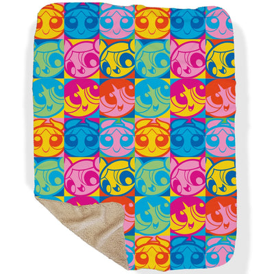 The Powerpuff Girls Pattern Sherpa Blanket