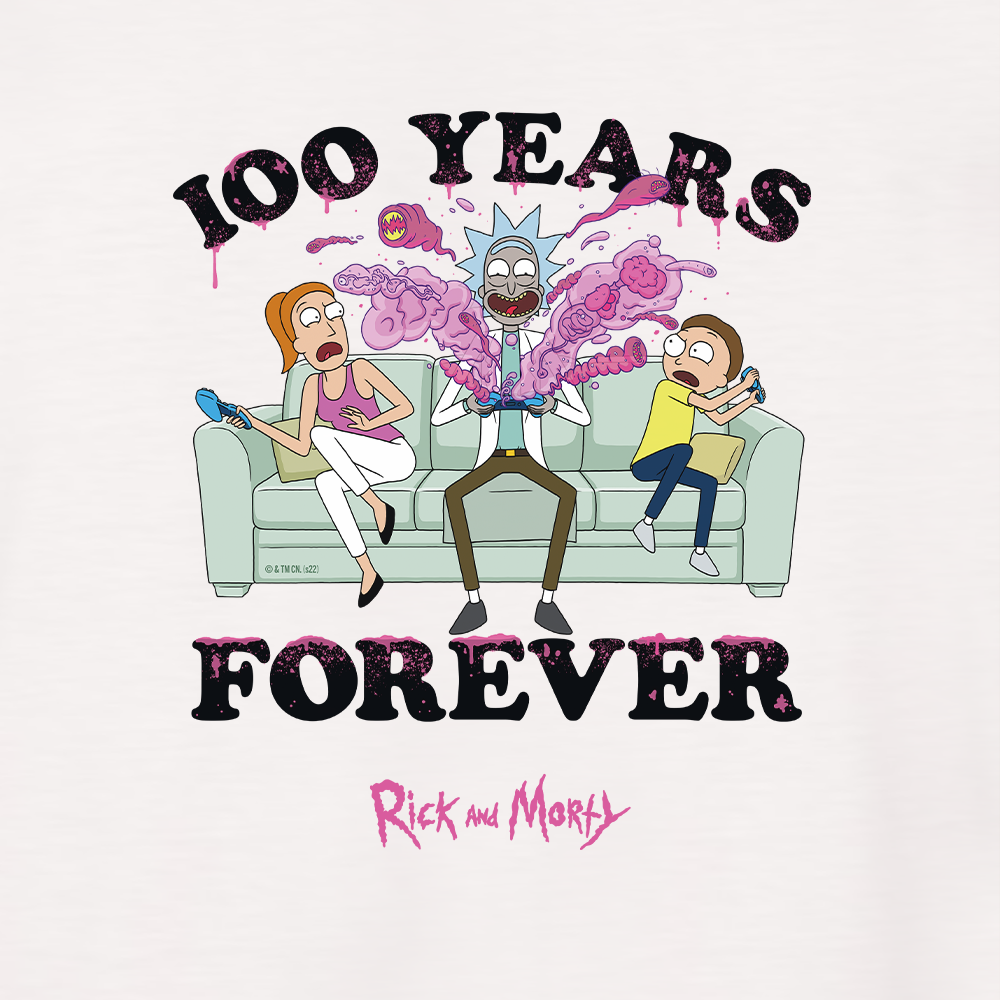 Rick and Morty 100 Years Forever Adult T-Shirt