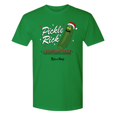 Rick and Morty Christmas Pickle Adult T-Shirt