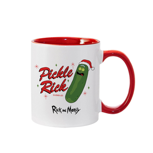 Rick and Morty Christmas Pickle Two-Tone Mug
