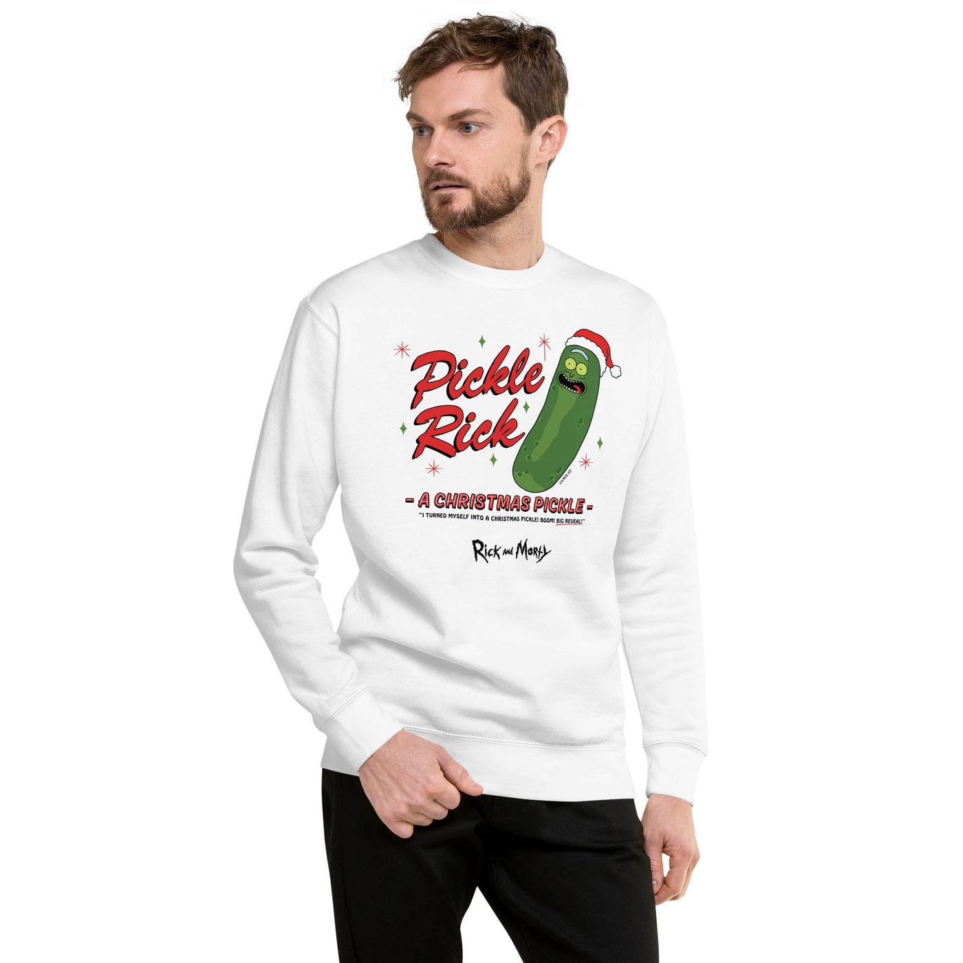 Rick and Morty Christmas Pickle Crewneck