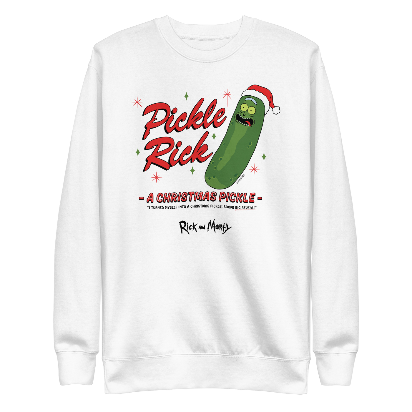 Rick and Morty Christmas Pickle Crewneck