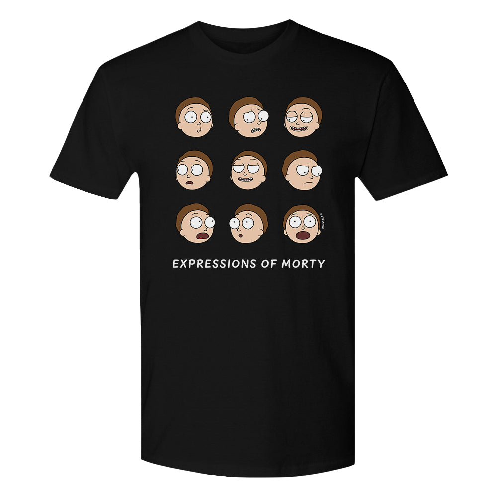 Rick and Morty Expressions Of Morty Adult Short Sleeve T-Shirt