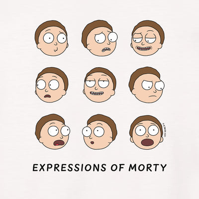 Rick and Morty Expressions Of Morty Adult Short Sleeve T-Shirt