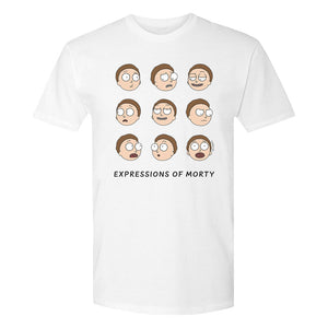 Rick and Morty Expressions Of Morty Adult Short Sleeve T-Shirt