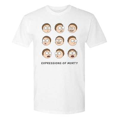 Rick and Morty Expressions Of Morty Adult Short Sleeve T-Shirt