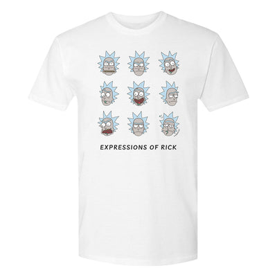 Rick and Morty Expressions Of Rick Adult Short Sleeve T-Shirt