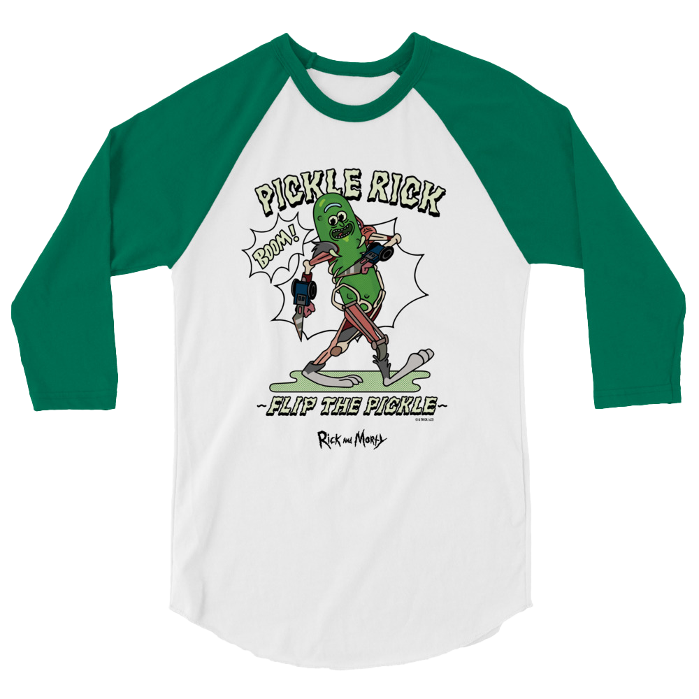 Rick and Morty Flip the Pickle Raglan