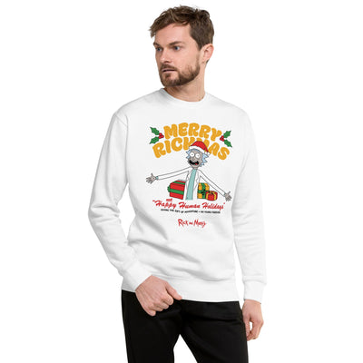 Rick and Morty Happy Human Holidays Unisex Fleece Pullover