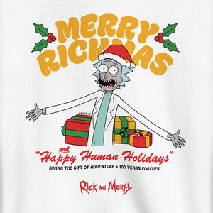 Rick and Morty Happy Human Holidays Unisex Fleece Pullover