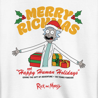 Rick and Morty Happy Human Holidays Unisex Fleece Pullover