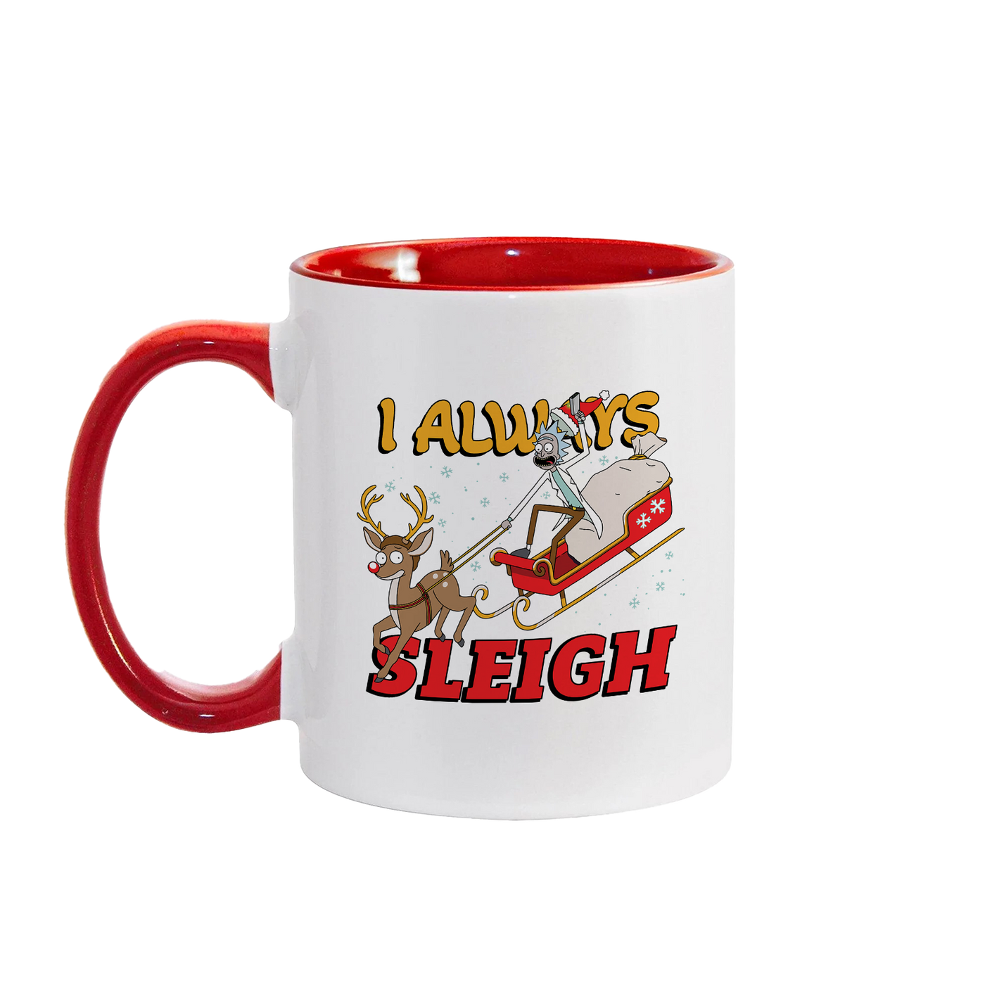 Rick and Morty I Always Sleigh Two-Tone Mug