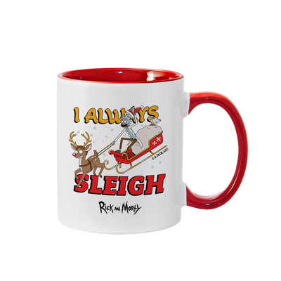 Rick and Morty I Always Sleigh Two-Tone Mug