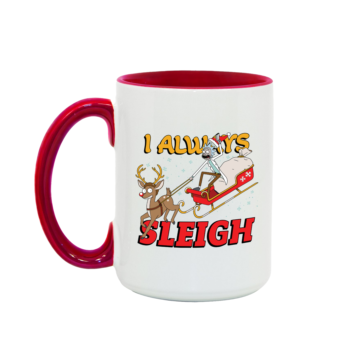 Rick and Morty I Always Sleigh Two-Tone Mug