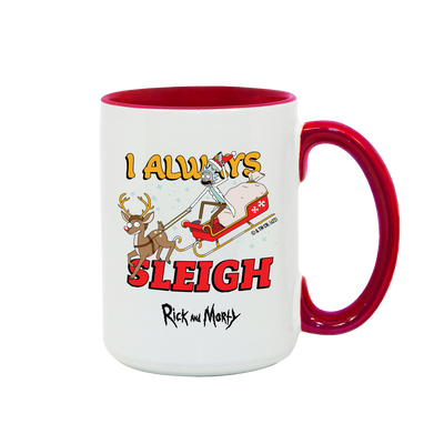 Rick and Morty I Always Sleigh Two-Tone Mug