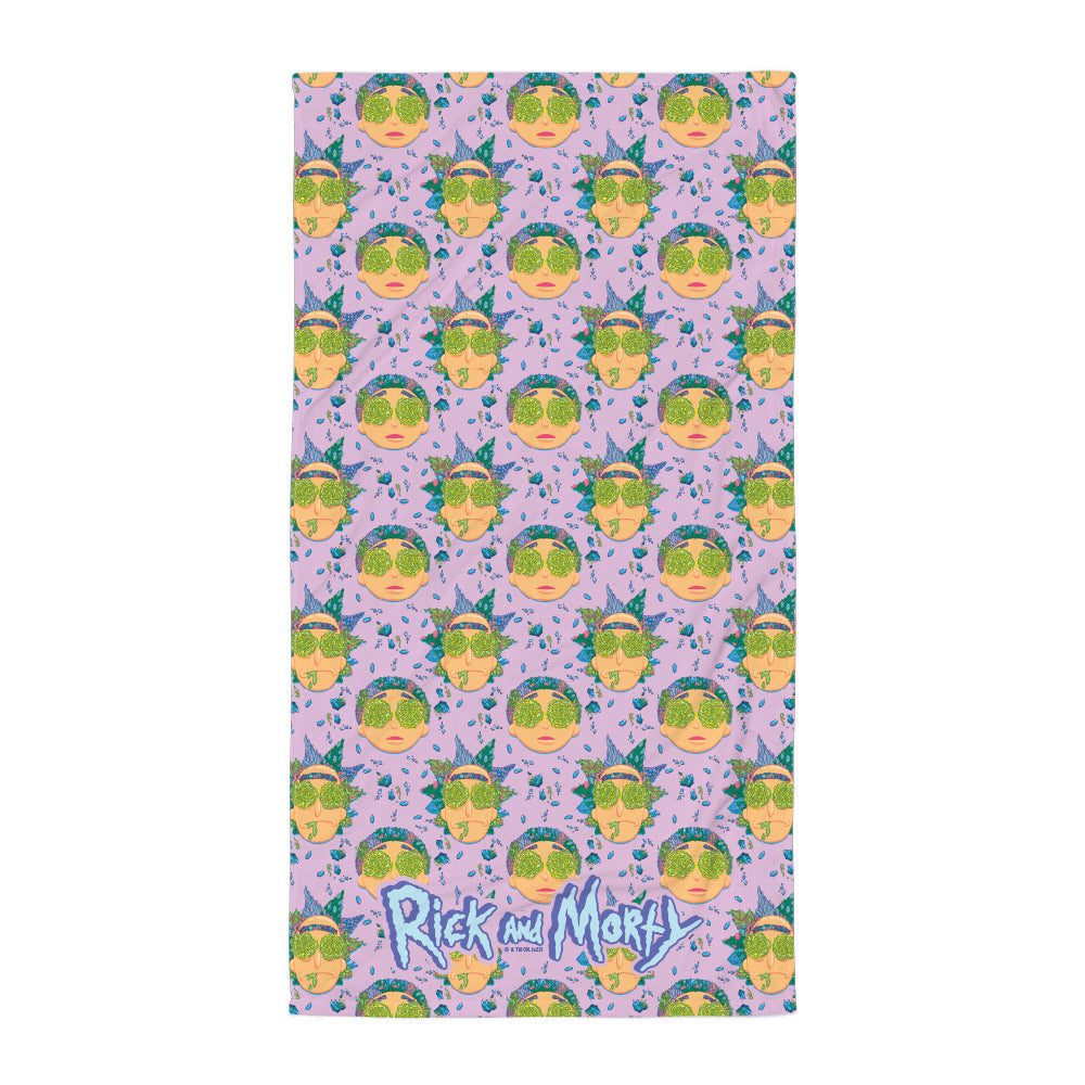 Rick and Morty Portal Eyes Beach Towel