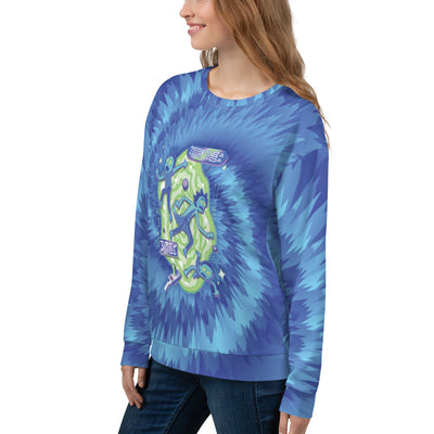 Rick and Morty Portal Pattern Crewneck Sweatshirt