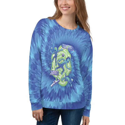 Rick and Morty Portal Pattern Crewneck Sweatshirt