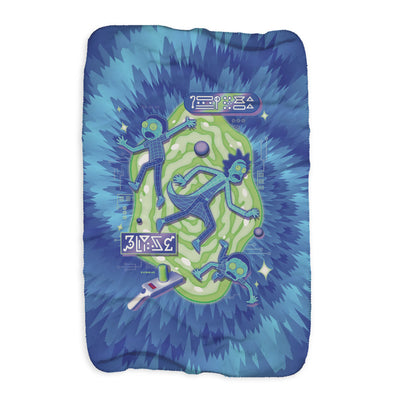 Rick and Morty Portal Sherpa Blanket