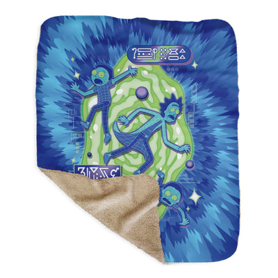 Rick and Morty Portal Sherpa Blanket