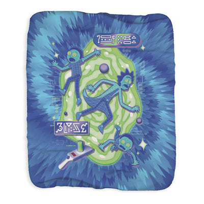 Rick and Morty Portal Sherpa Blanket