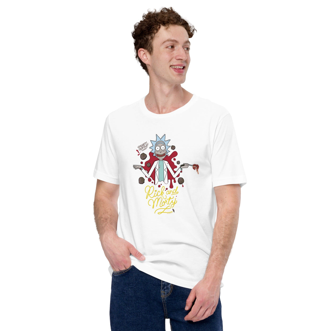 Rick and Morty Spaghetti Thursday Adult T-Shirt