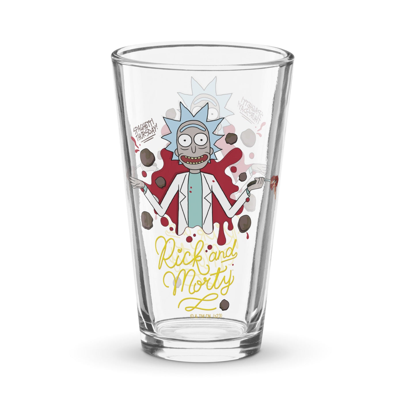 Rick and Morty Spaghetti Thursday Pint Glass