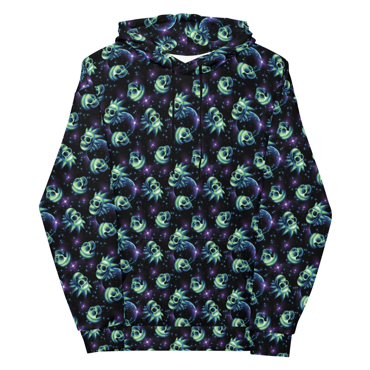 Rick and Morty Skulls Pattern Hooded Sweatshirt