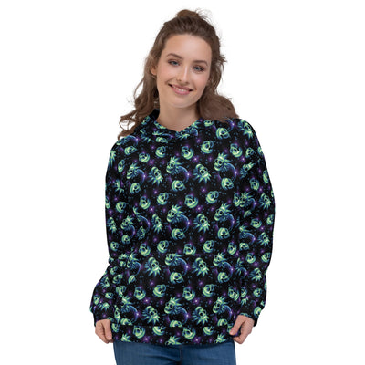 Rick and Morty Skulls Pattern Hooded Sweatshirt