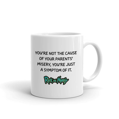 Rick and Morty Symptom of Misery White Mug