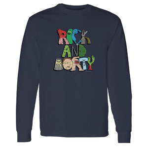 Rick and Morty Word Art Adult Long Sleeve T-Shirt