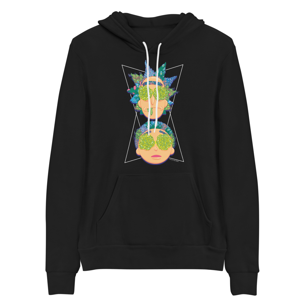 Rick and Morty Character Heads Adult Fleece Hooded Sweatshirt