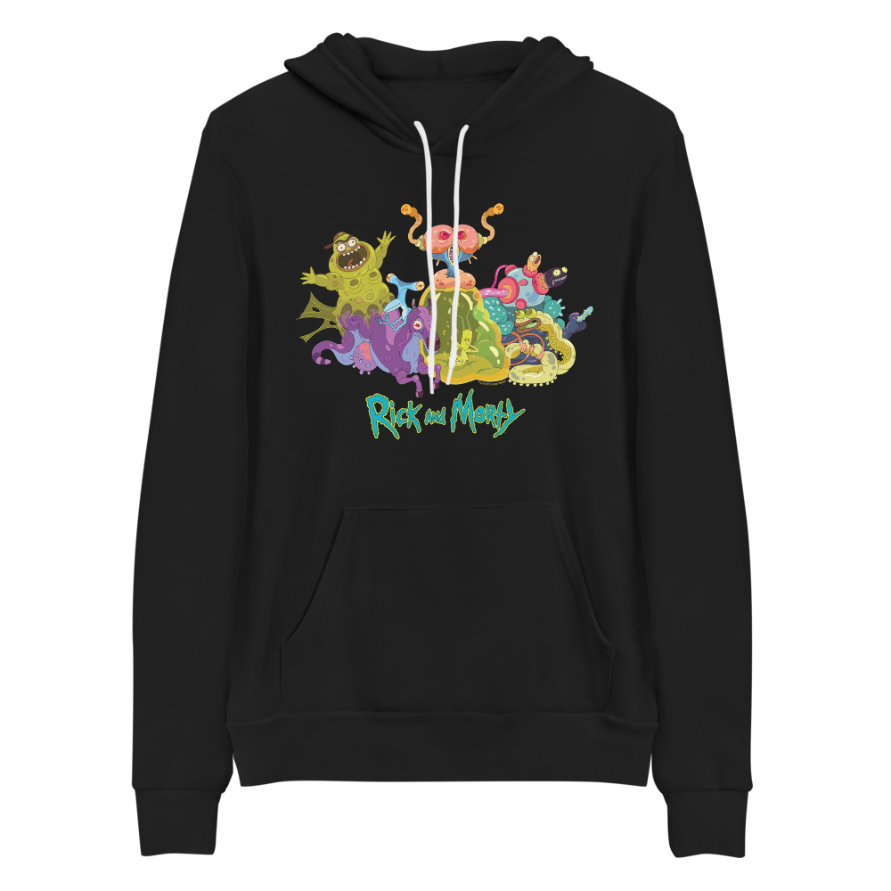 Rick and Morty Character Illustration Adult Fleece Hooded Sweatshirt