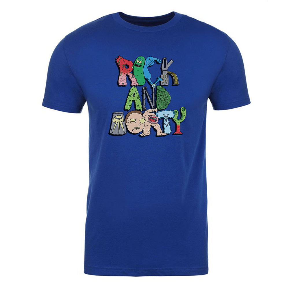 Rick and Morty Word Art Adult Short Sleeve T-Shirt