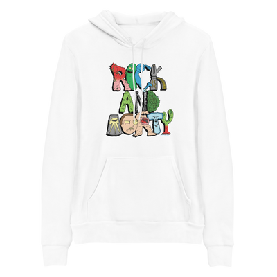 Rick and Morty Word Art Adult Fleece Hooded Sweatshirt